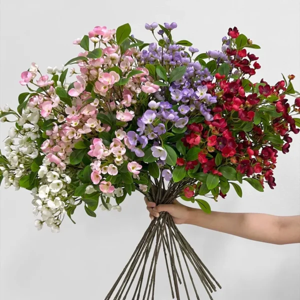 ดอกพีชแซมใบJHMก้านยาว